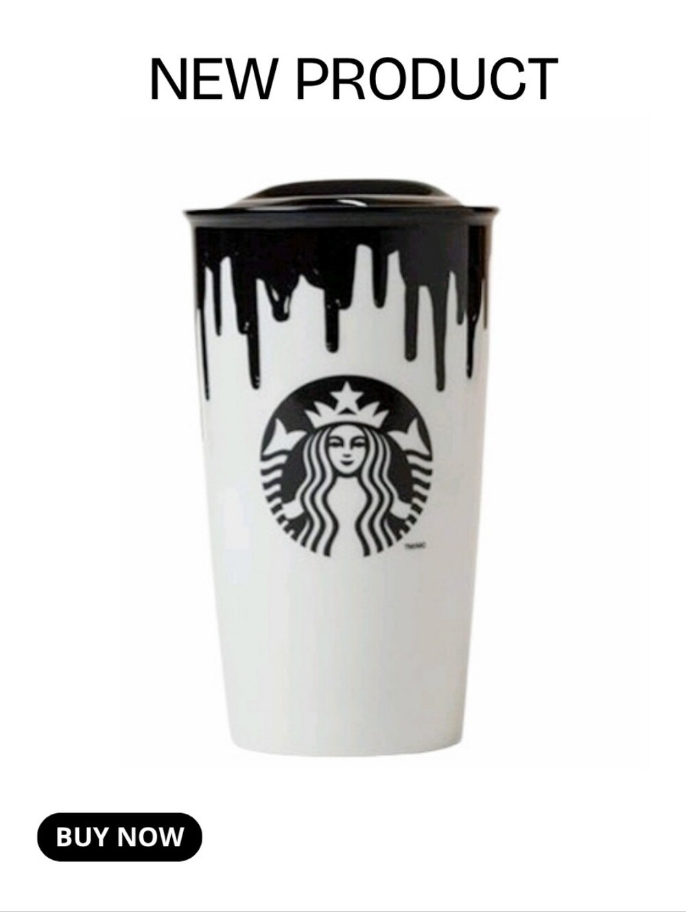 NEW Starbucks Monochrome DRIP Limited Edition Release Collector's Travel Mug